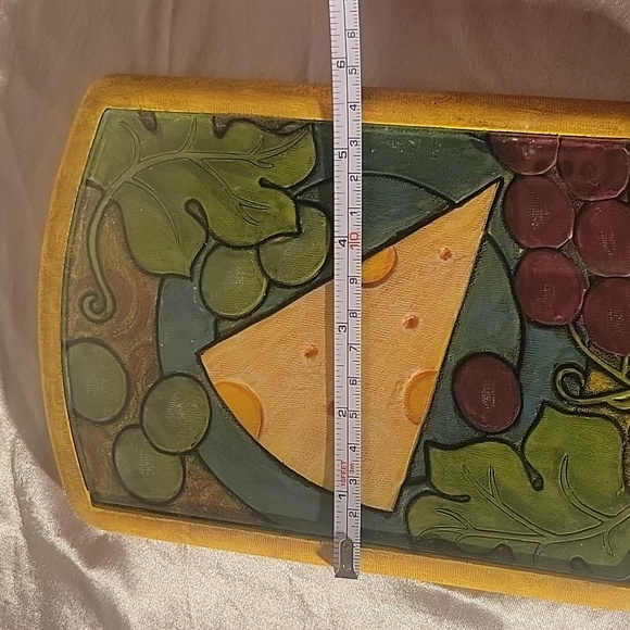 Joie de Vivre Glass Top Serving Tray - Picture 7 of 9